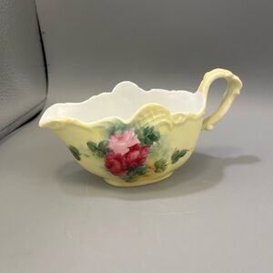 Vtg Leonard Vienna Austria Hand Painted Floral Porcelain Creamer